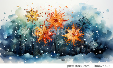 Winter and christmas concept, Ai generated 108674698