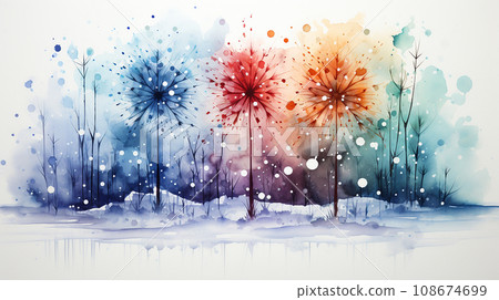 Winter and christmas concept, Ai generated 108674699
