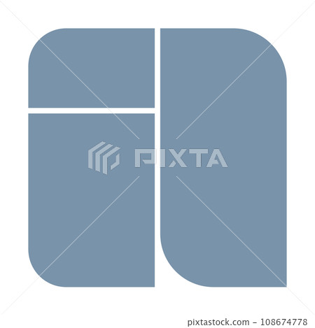 Abstract template frame collage board art bauhaus for text. Contemporary design for social media, flyers, invitations, cards, posters, interior decor. Minimalist geometric shapes vector illustration 108674778