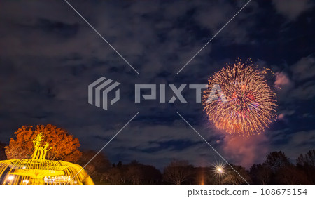 Light-up fountain and fireworks Showa Kinen Park Light-up fountain and fireworks Showa Kinen Park 108675154