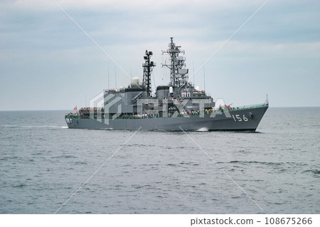 Maritime Self-Defense Force escort ship sailing Maritime Self-Defense Force escort ship sailing 108675266