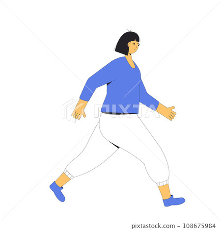 Runner. Joggers. Young woman in spors clothes. 108675984