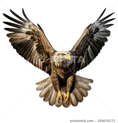a flying eagle isolated a flying eagle isolated 108676273