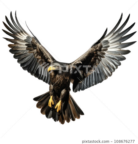 a flying eagle isolated 108676277