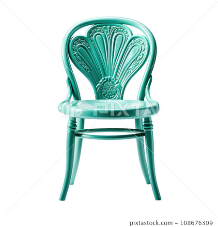 a mint chair isolated 108676309