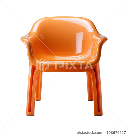 a orange chair isolated a orange chair isolated 108676337