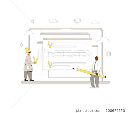 Marketing research. Survey. Online ansers. 108676550