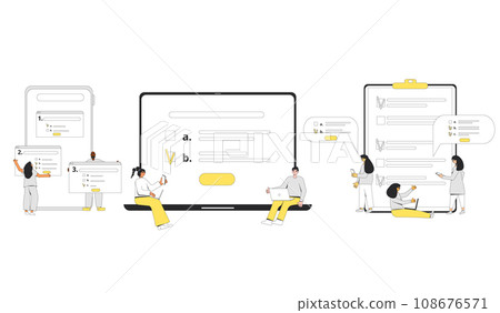 Survey. Online ansers. Quality test 108676571