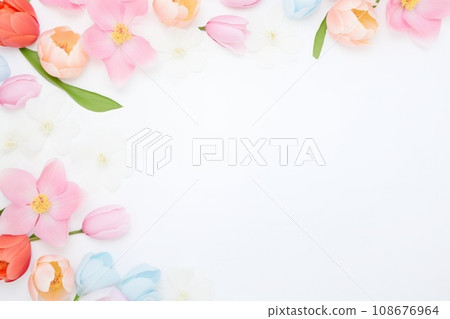 spring floral background with copy space spring floral background with copy space 108676964