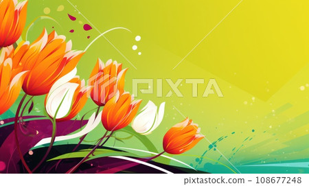 spring floral background with copy space 108677248