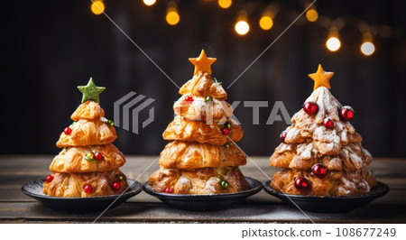 homemade christmas tree bites 108677249