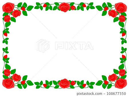 red rose flower frame 108677350