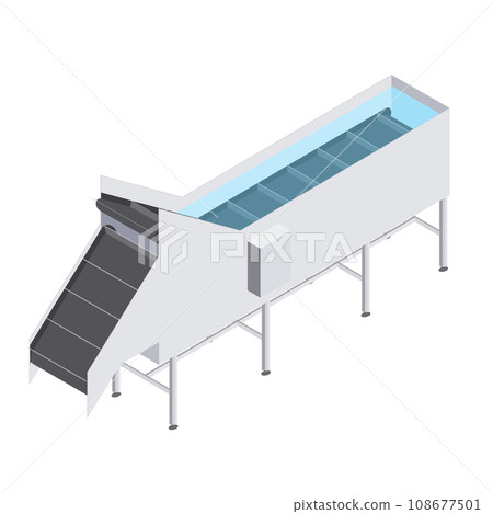 Factory automated with conveyor belt with volumetric capacity Factory automated with conveyor belt with volumetric capacity 108677501
