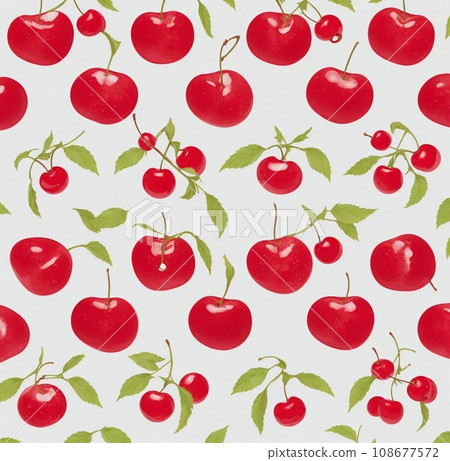 seamless pattern with red apples seamless pattern with red apples 108677572