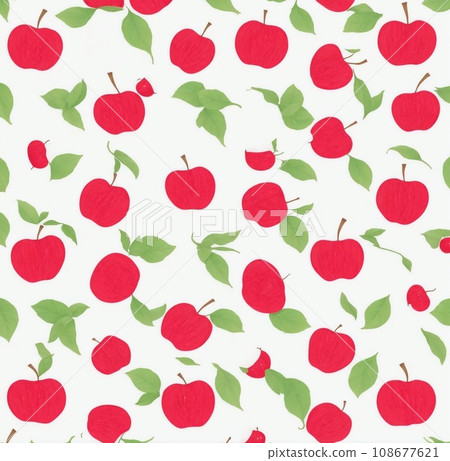 seamless pattern with red apples seamless pattern with red apples 108677621
