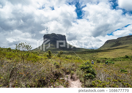 Hiking trail to Aguas Claras waterfall in Vale do Capao, Chapada Diamantina, Palmeiras, Bahia, Brazil Hiking trail to Aguas Claras waterfall in Vale do Capao, Chapada Diamantina, Palmeiras, Bahia, Brazil 108677770