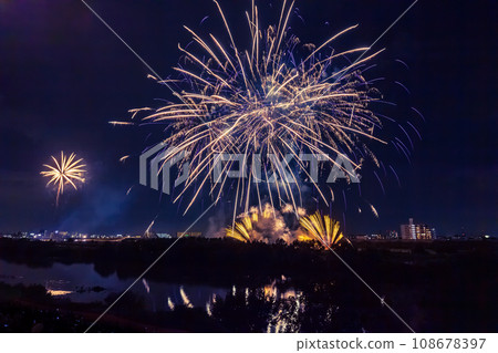 Nagareyama, Misato Fireworks Festival Photographed from Nagareyama Nagareyama, Misato Fireworks Festival Photographed from Nagareyama 108678397