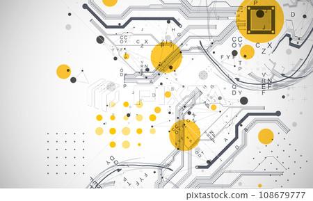 Abstract technology half -  sphere background. Global network concept. 108679777