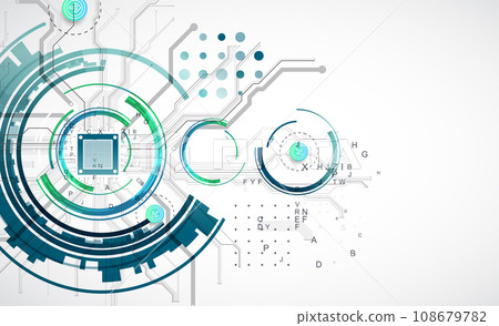Abstract background on technological and scientific topics. CPU concept. Abstract background on technological and scientific topics. CPU concept. 108679782