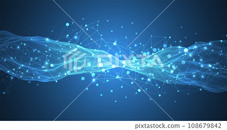 The abstract wave is made in a frame style. Template for science and technology presentation. The abstract wave is made in a frame style. Template for science and technology presentation. 108679842