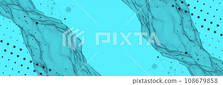 The abstract wave is made in a frame style. Template for science and technology presentation. The abstract wave is made in a frame style. Template for science and technology presentation. 108679858
