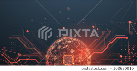 Sphere theme vector illustration. Digital technology background. 108680010