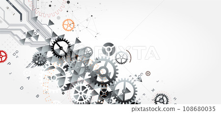 Abstract technology background. Cogwheels ART theme. Abstract technology background. Cogwheels ART theme. 108680035