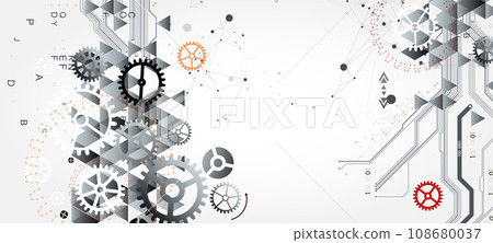 Abstract technology background. Cogwheels ART theme. Abstract technology background. Cogwheels ART theme. 108680037