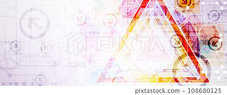 Abstract color digital communication technology background. 108680125