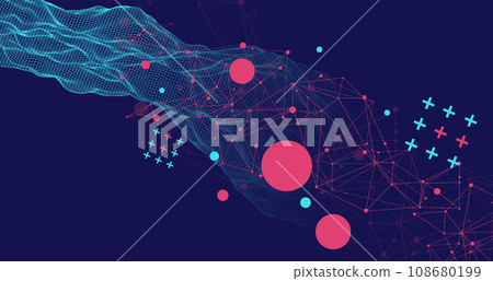 The abstract wave is made in a frame style. Template for science and technology presentation. The abstract wave is made in a frame style. Template for science and technology presentation. 108680199