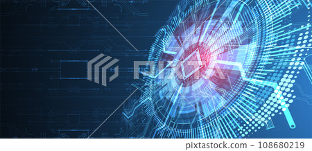 Abstract background on technological and scientific topics. CPU concept. Vector Abstract background on technological and scientific topics. CPU concept. Vector 108680219
