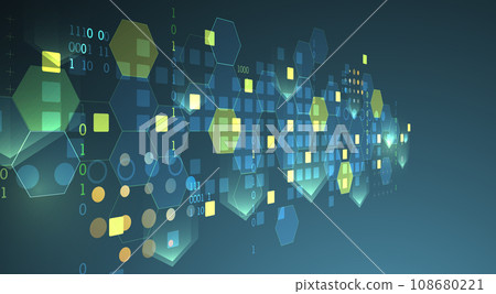 Geometric abstract background with hexagons. Science and technology. Vector Geometric abstract background with hexagons. Science and technology. Vector 108680221