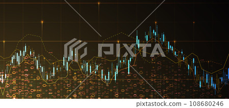 Financial trade concept. Stock market and exchange. Candle stick graph chart. 108680246