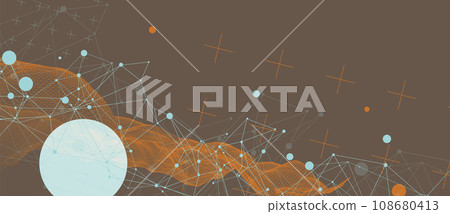 Wireframe background with plexus effect. Futuristic illustration. Wireframe background with plexus effect. Futuristic illustration. 108680413