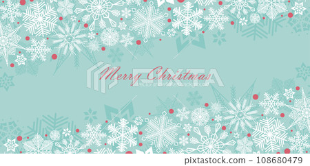 Festive Christmas background design. Different types of snowflakes. 108680479