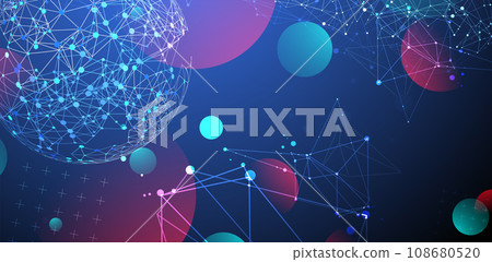 Abstract technology sphere background. Global network concept. 108680520