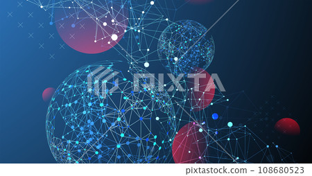 Abstract technology sphere background. Global network concept. 108680523