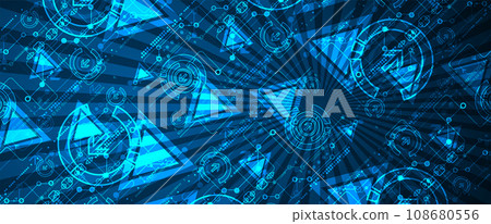 Abstract blue digital communication technology background. 108680556