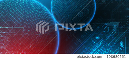 Sphere theme vector illustration. Digital technology background. 108680561