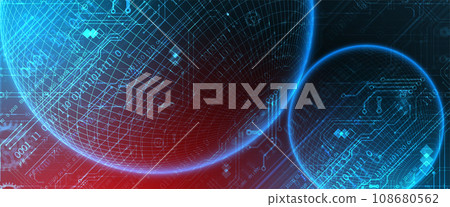 Sphere theme vector illustration. Digital technology background. Sphere theme vector illustration. Digital technology background. 108680562