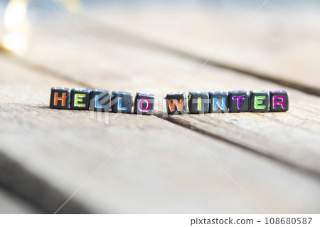 Hello winter background, invitation, greeting card. Hello winter background, invitation, greeting card. 108680587