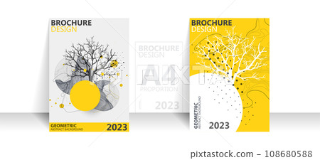 Brochure template flyer background for business design in A4 proportion. Brochure template flyer background for business design in A4 proportion. 108680588