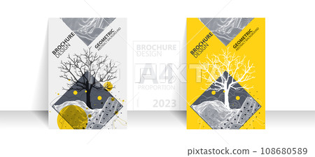 Brochure template flyer background for business design in A4 proportion. Brochure template flyer background for business design in A4 proportion. 108680589