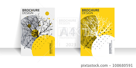 Brochure template flyer background for business design in A4 proportion. Brochure template flyer background for business design in A4 proportion. 108680591