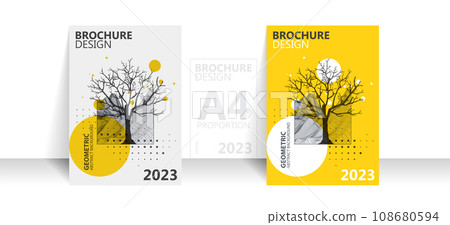 Brochure template flyer background for business design in A4 proportion. Brochure template flyer background for business design in A4 proportion. 108680594