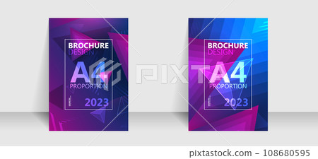 Brochure template flyer background for business design in A4 proportion. 108680595