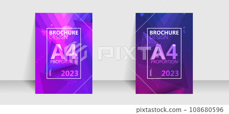 Brochure template flyer background for business design in A4 proportion. Brochure template flyer background for business design in A4 proportion. 108680596