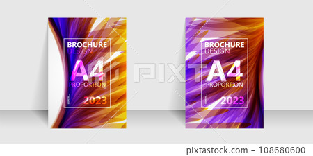 Brochure template flyer background for business design in A4 proportion. 108680600