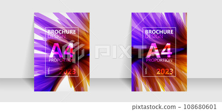 Brochure template flyer background for business design in A4 proportion. Brochure template flyer background for business design in A4 proportion. 108680601