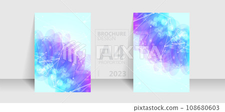 Brochure template flyer background for business design in A4 proportion. 108680603